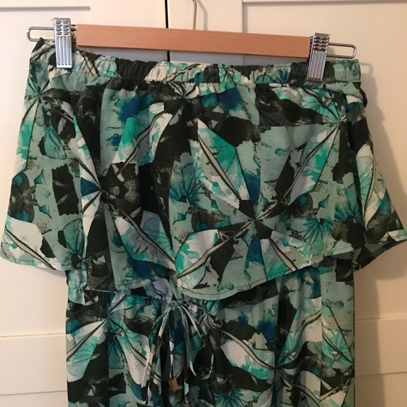 FLORAL STRAPLESS DRESS - Picture 3 of 6